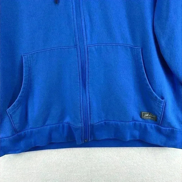 Eddie Bauer Men’s Hoodie Sweatshirt Size XL Blue Front Full Zip Closure - Picture 6 of 9